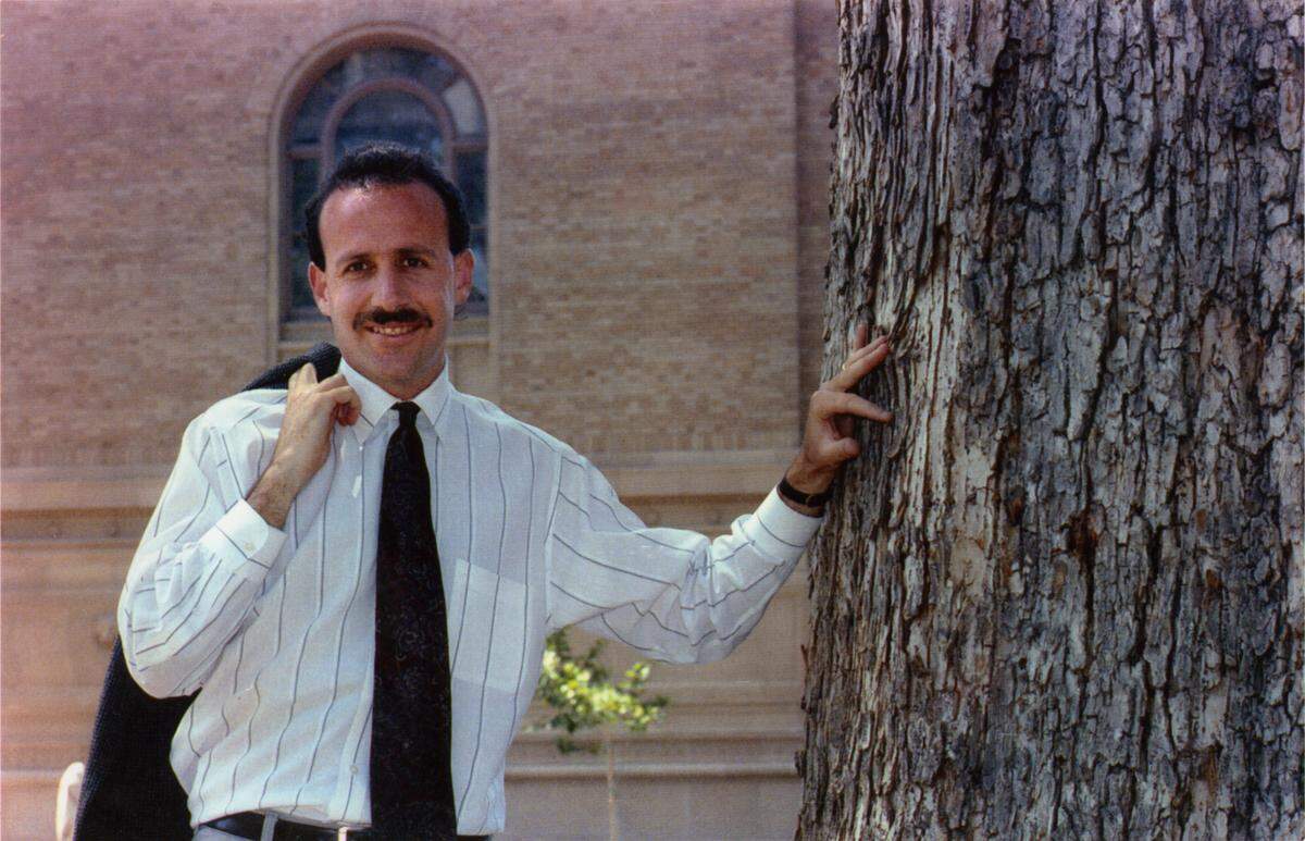 Darrell Steinberg poses for a photo during his first campaign for Sacramento City Council in 1992. He won the 6th District seat by beating Bob McFarland in June.