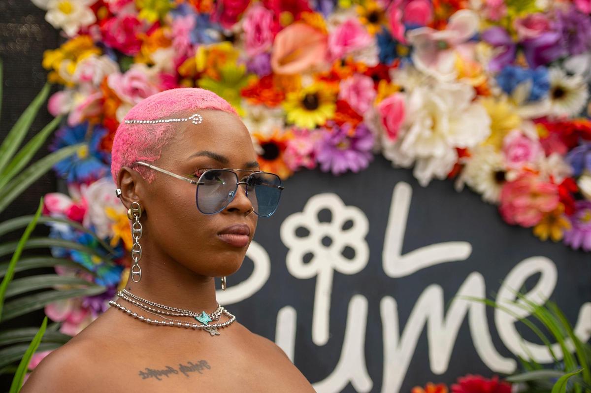 Singer Zyah Belle poses for a photo on day two of the Sol Blume R&B festival on Sunday, Aug. 20, 2023, at Discovery Park in Sacramento.