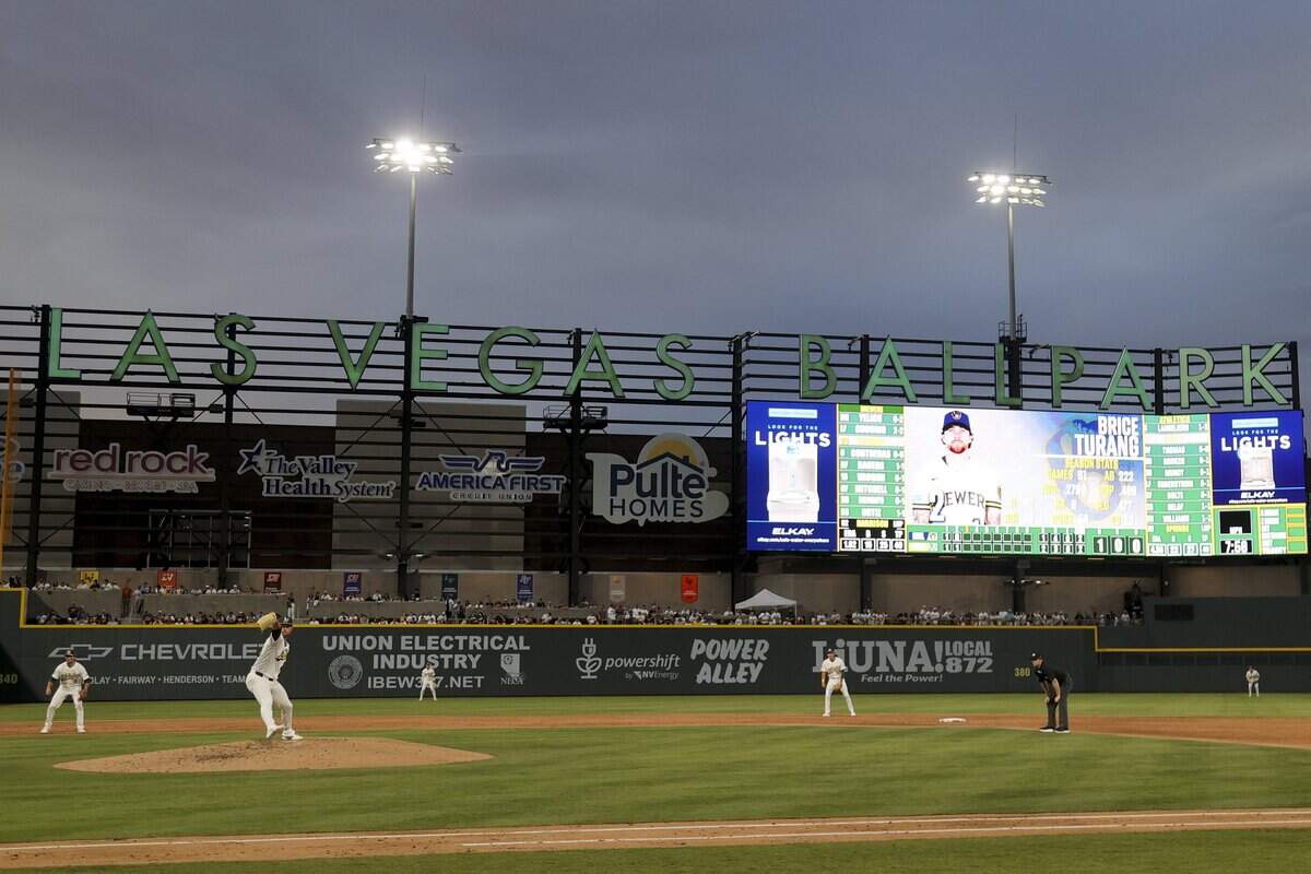 LAS VEGAS, NEVADA - JUNE 08: Jeffrey Springs #59 of the Athletics pitches against the Milwaukee Brewers during the second inning of a game at Las Vegas Ballpark on June 08, 2026 in Las Vegas, Nevada. (Photo by Ian Maule/Getty Images)