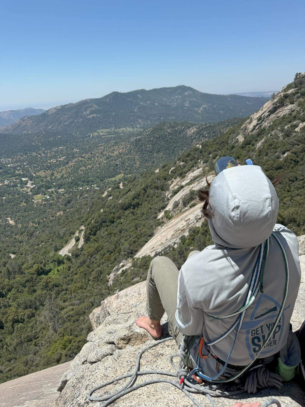 Marissa Neely enjoys the view after finishing Elephant Walk.