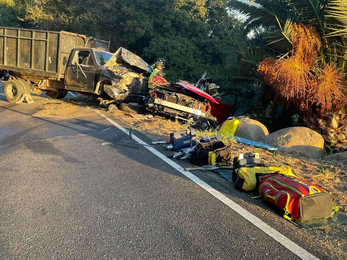The crash involved two vehicles on Highway 160 just west of Isleton.
