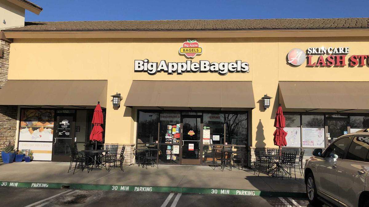 Big Apple Bagels on Francsico Drive in El Dorado Hills photographed on March 15, 2023. The Illinois-based company plans on expanding to Folsom’s Commonwealth Square later this year.