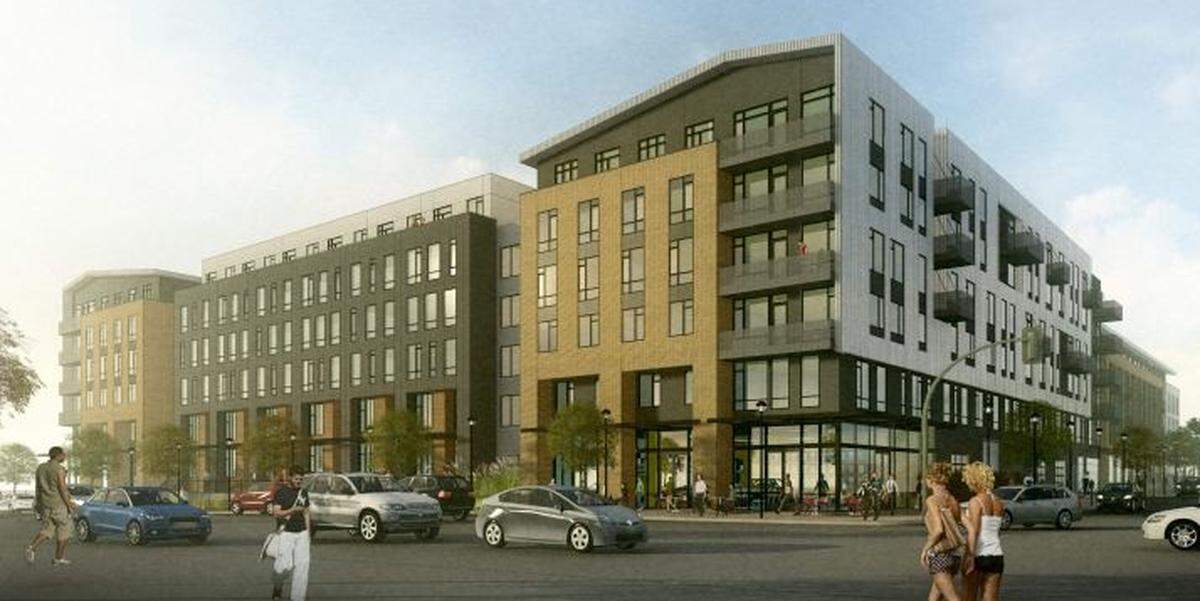 A 309-unit urban apartment complex is the first housing project proposed for Sacramento’s downtown railyard.