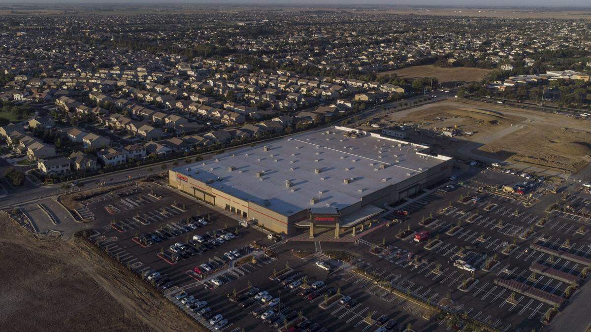 The new Costco store on Elk Grove Boulevard as seen from the sky last month. The store opened Sept. 27.