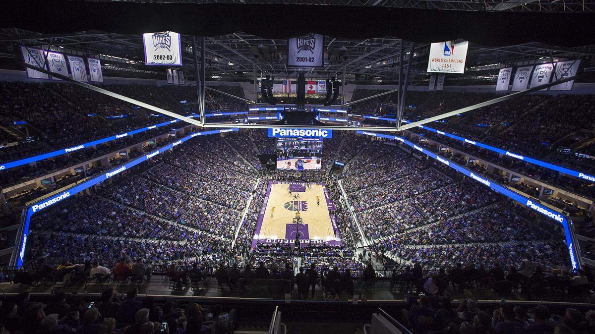 FILE -- Fans watch the Sacramento Kings play the San Antonio Spurs during the 2016 season opener at Golden 1 Center on Thursday October 27, 2016 in Sacramento, Calif.