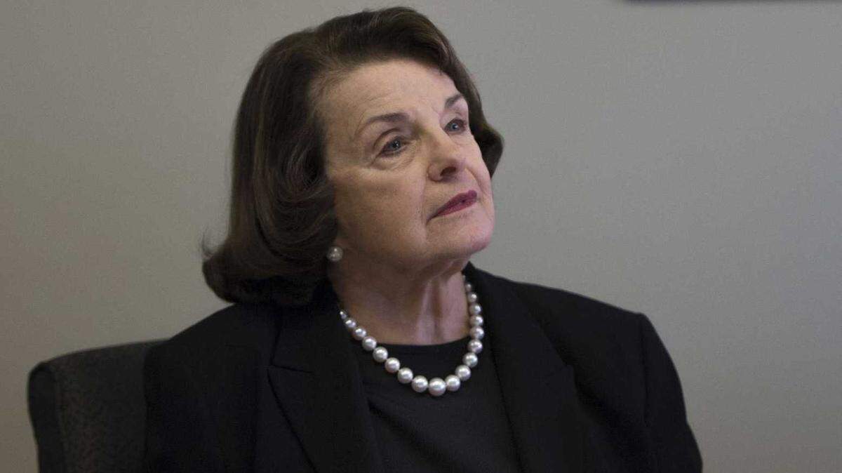 United States Sen. Dianne Feinstein talks with the editorial board of The Sacramento Bee on March 30, 2016. The senator died Thursday, Sept. 28, 2023, at the age of 90.