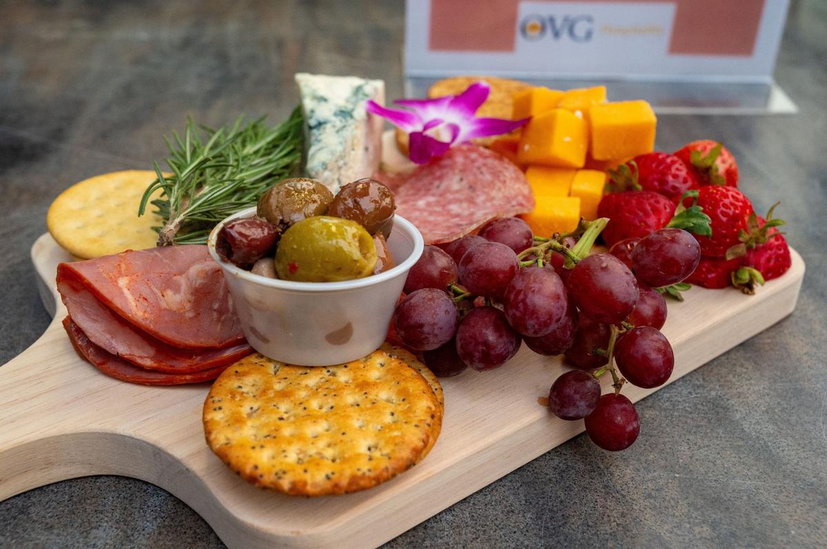 Custom charcuterie boards are available to make at Save Mart Wine Garden in the California State Fair.
