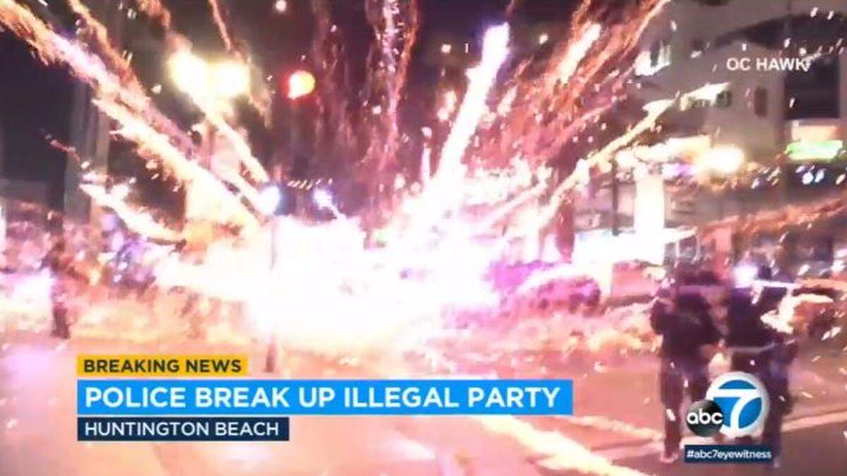 A TikTok invite to a birthday party brought 2,500 partiers to Huntington Beach, California, on Saturday, leading to 150 arrests, police say.