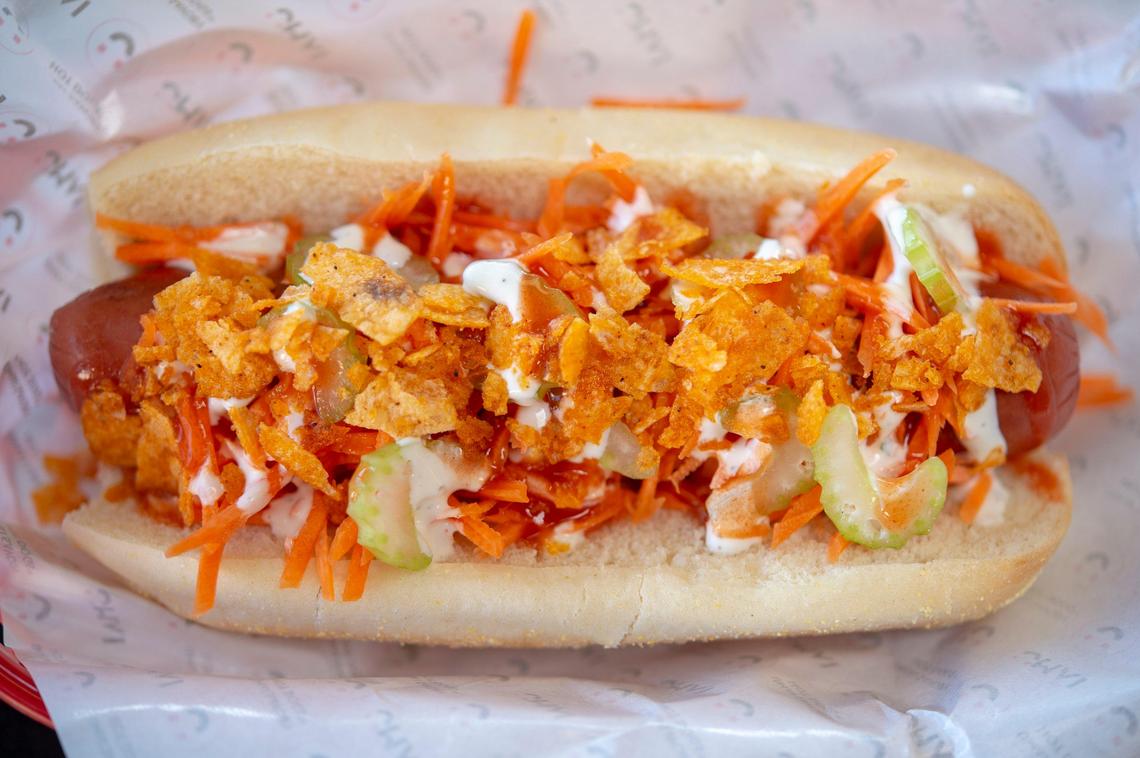 Buffalo Banger at Umai Hot Dogs.