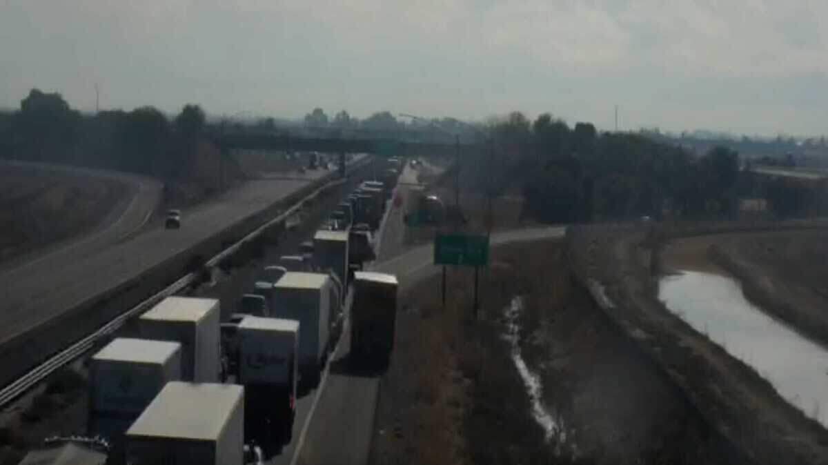 A view of southbound 99 at Elkhorn Boulevard following a major collision involving a semi-truck December 3, 2019.