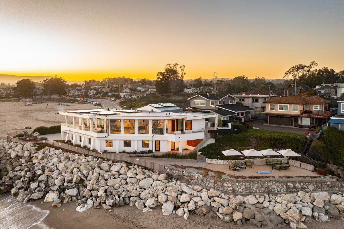 The 4,715-square-foot oceanfront residence has four ensuite bedrooms.