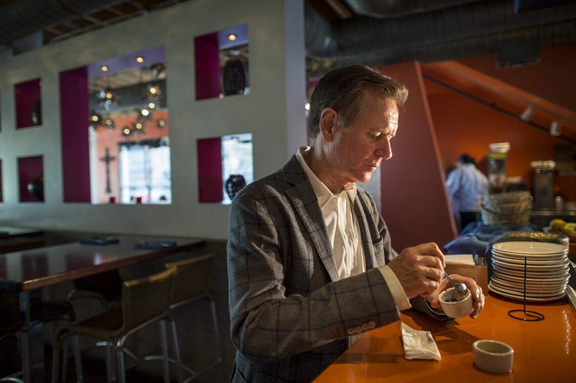 Randy Paragary, one of Sacramento’s most recognizable and successful restaurateurs, taste tests side dishes at Centro Cocina Mexican, one of his many restaurants in Sacramento, in 2015.