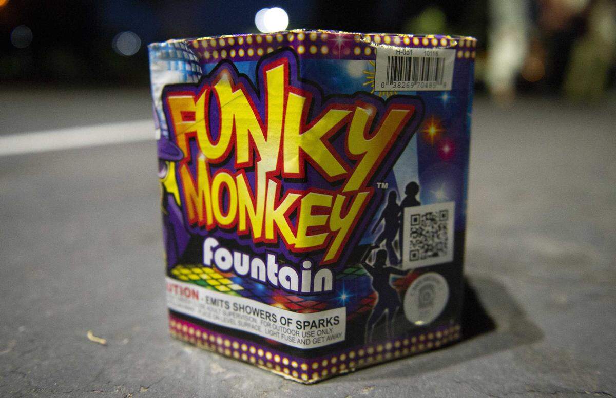 Funky Monkey by Phantom ($29.99) doesn’t skimp on color and has more to offer than your average sparkler show.