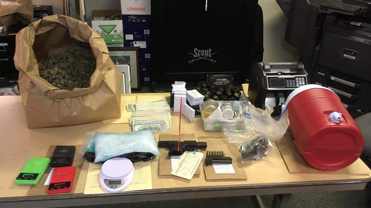 Drugs and weapons found during a traffic stop on Highway 50 near Cameron Park