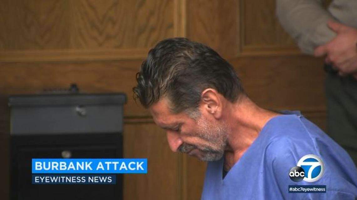 Hector Manuel Ulloa, 51, described by police as a homeless ex-con, faces charges that he brutally beat a 63-year-old woman on a walk in Burbank, California, with a glass bottle in an apparently random attack, police say. She’s in critical condition.