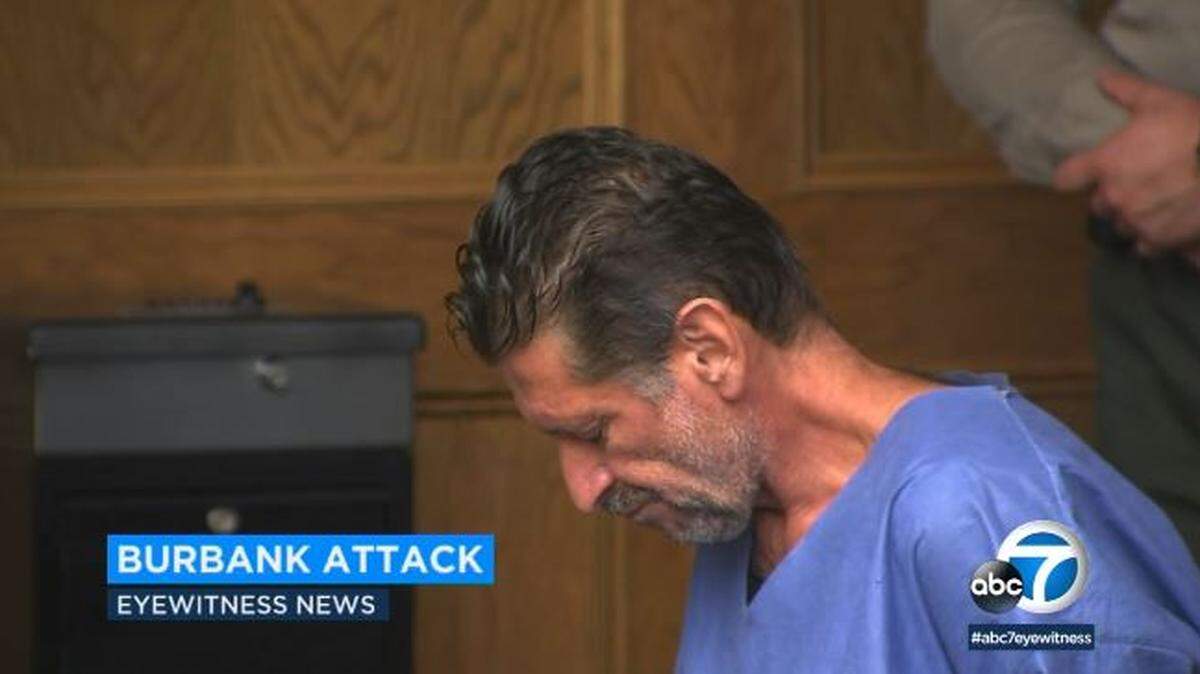 Hector Manuel Ulloa, 51, described by police as a homeless ex-con, faces charges that he brutally beat a 63-year-old woman on a walk in Burbank, California, with a glass bottle in an apparently random attack, police say. She’s in critical condition.