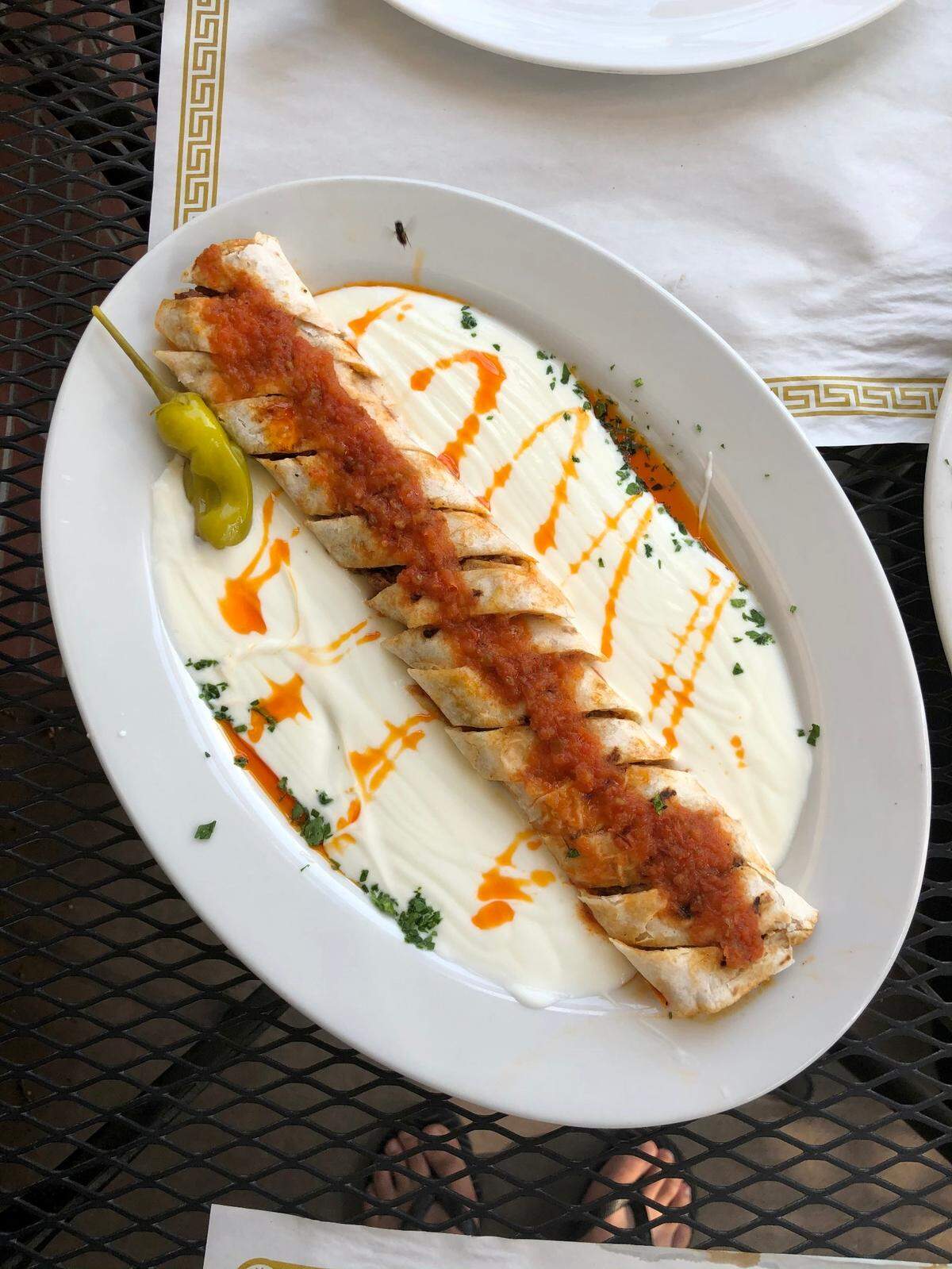 Anatolian Table’s yogurtlu beyti kebab.