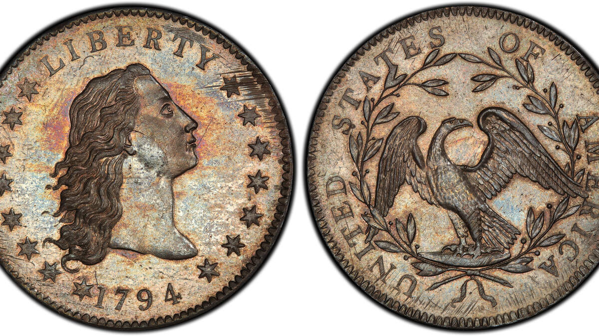 A 1794 silver dollar was purchased by GreatCollections Coin Auctions for $12 million, according to a news release on Jan. 27, 2022. The rare coin is believed to be the first minted of its kind in the United States.