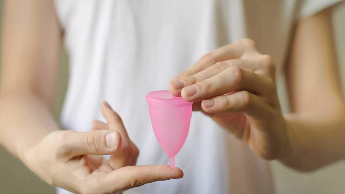 An example of a menstrual cup. It’s a flexible, medical grade silicone cup woman can insert in their cervix to collect menstrual fluid in order to prevent leaking.