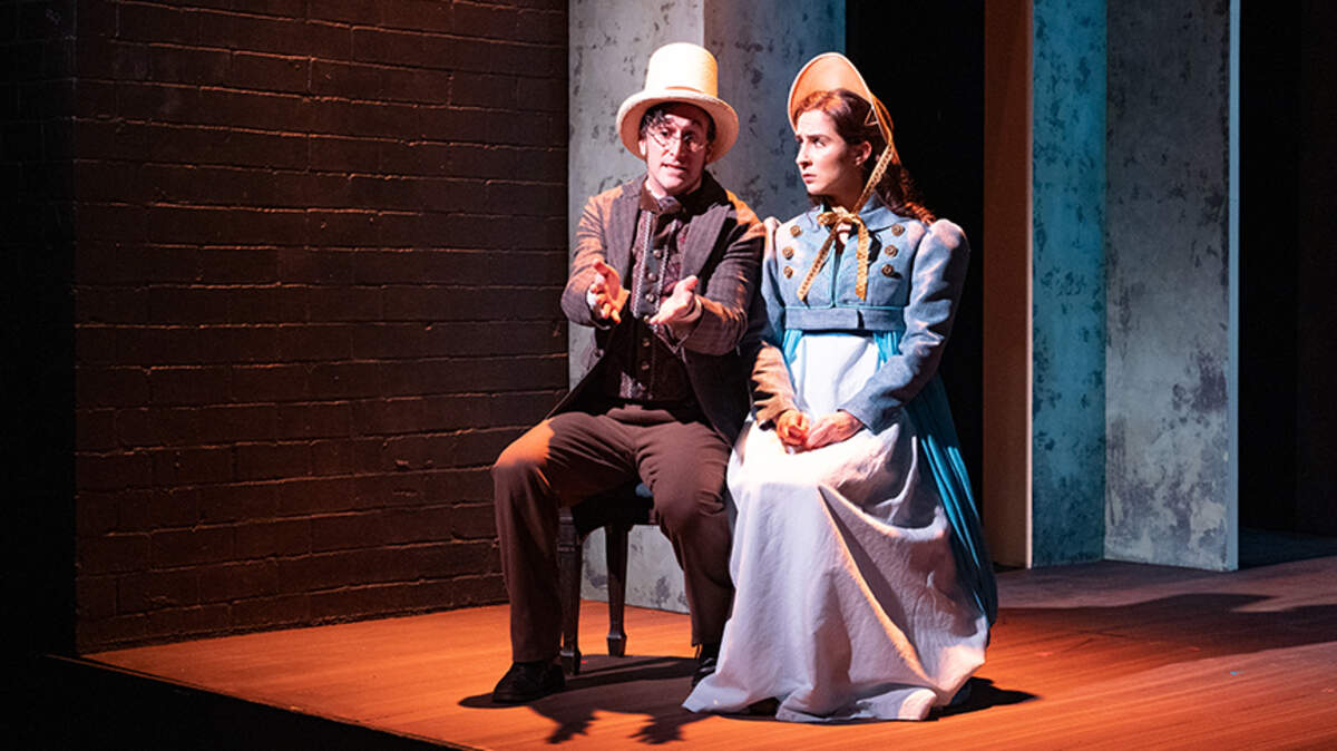 Olivia Stevenson and Mike DiSalvo appear in a scene from “Jane Austen’s Northanger Abbey.”