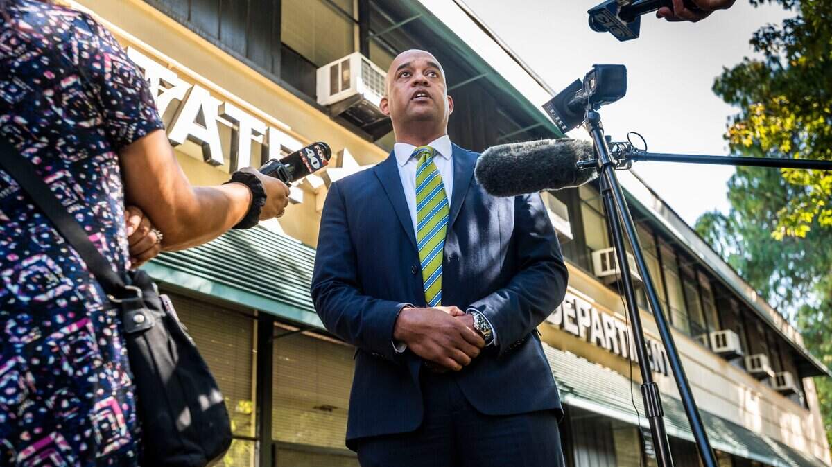 Sacramento State police chief Chet Madison announces on Oct. 11, 2022, the arrest of a male suspect after he assaulted a female student on campus. The university on Tuesday unveiled a new action plan to address sexual violence after a series of incidents during the fall semester.