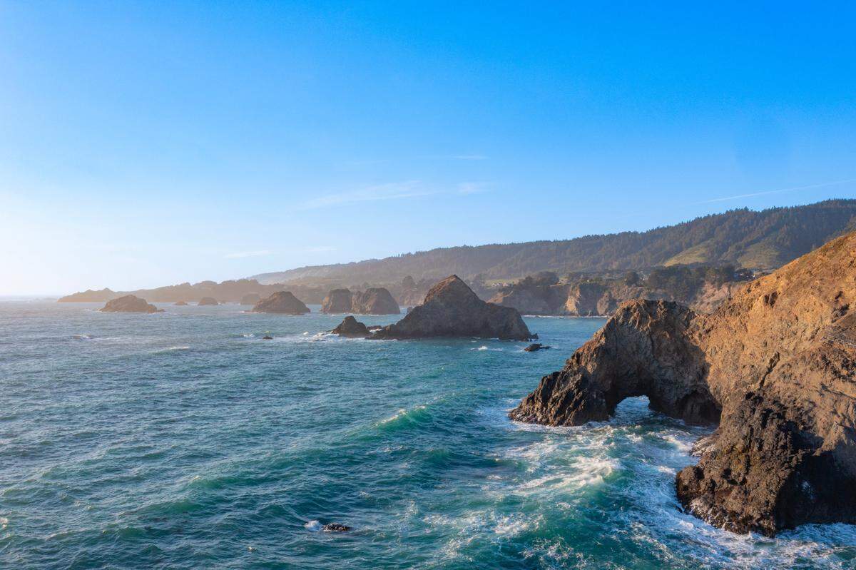 The property’s namesake sea arches in Elk, California.