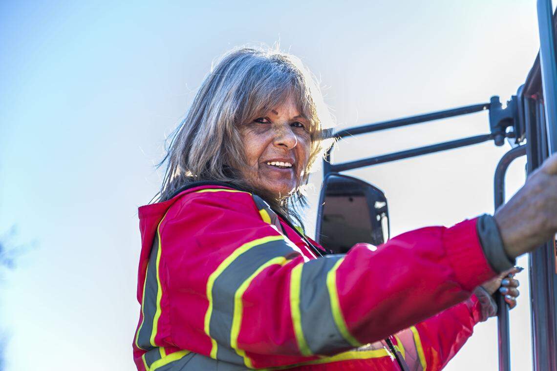 Marie Raymond, a city of Sacramento Claw operator, poses for a portrait in South Natomas on Jan. 9.