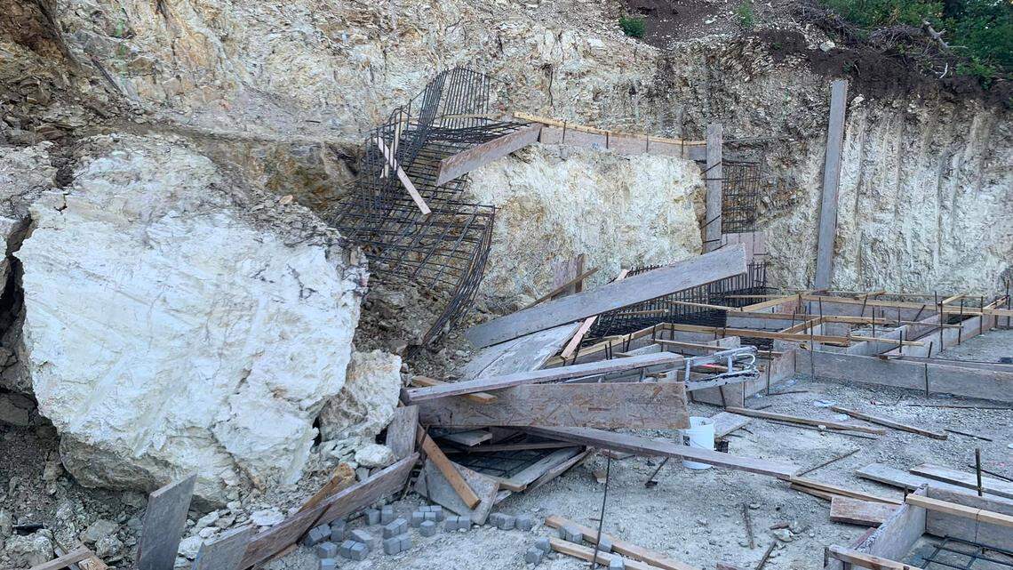 A cliffside collapse buried a 25-year-old construction worker on Aug. 8, 2022, in Summit Park, Utah.