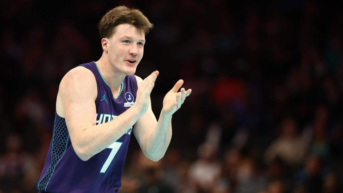 Hornets rookie Kon Knueppel breaks Kings forward Keegan Murray’s NBA record