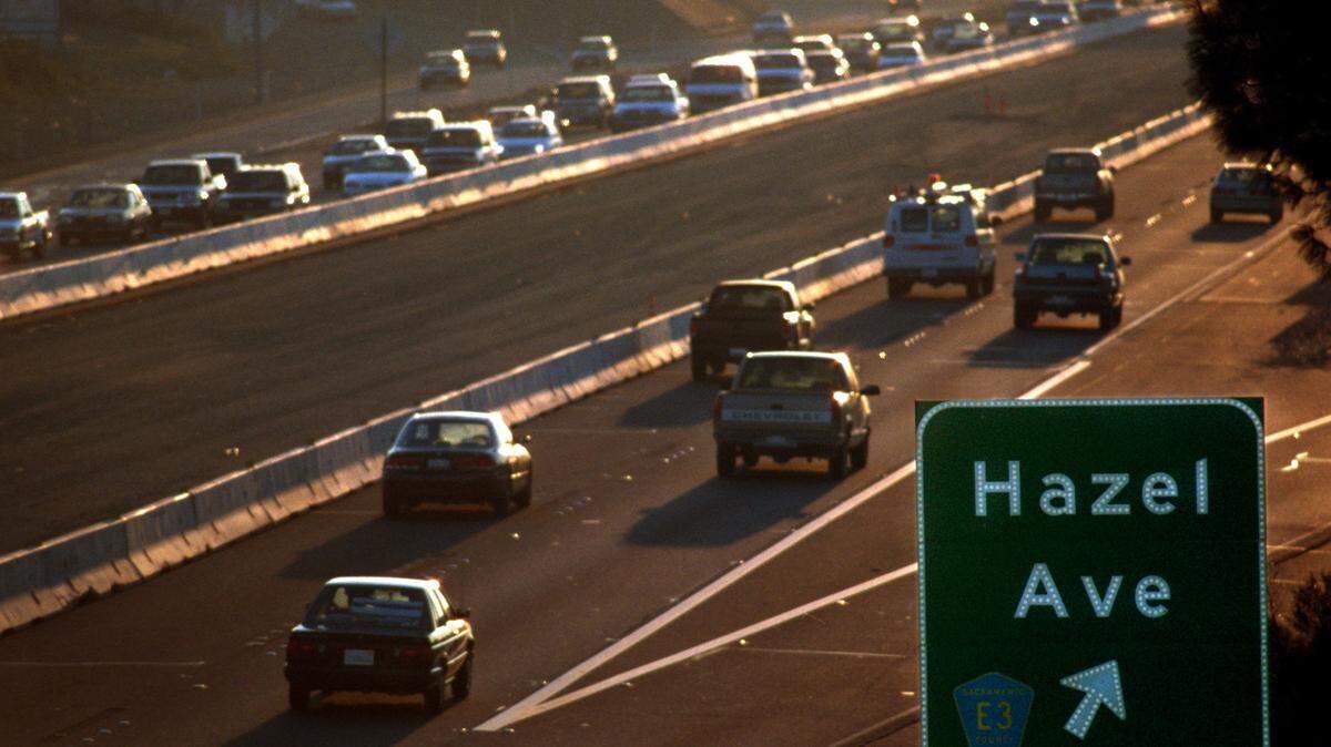 Eastbound traffic backs up along Highway 50 near the Hazel Avenue exit as the sun sets over Sacramento County. A new report from Inrix ranks the Sacramento area as the 348th most congested urban region in the world, with drivers losing an average of 25 hours and $460 annually due to traffic delays.