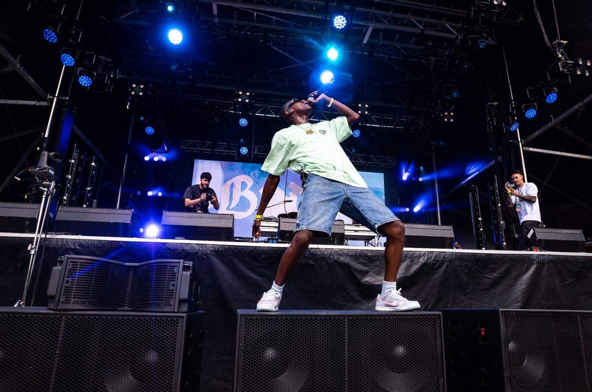 Compton-born rapper Buddy performs on the first day of the of Sol Blume music festival in Sacramento’s Discovery Park on Saturday. The event featuring two days of R&B, soul, and hip-hop performers is back to an annual schedule after a three-year hiatus.