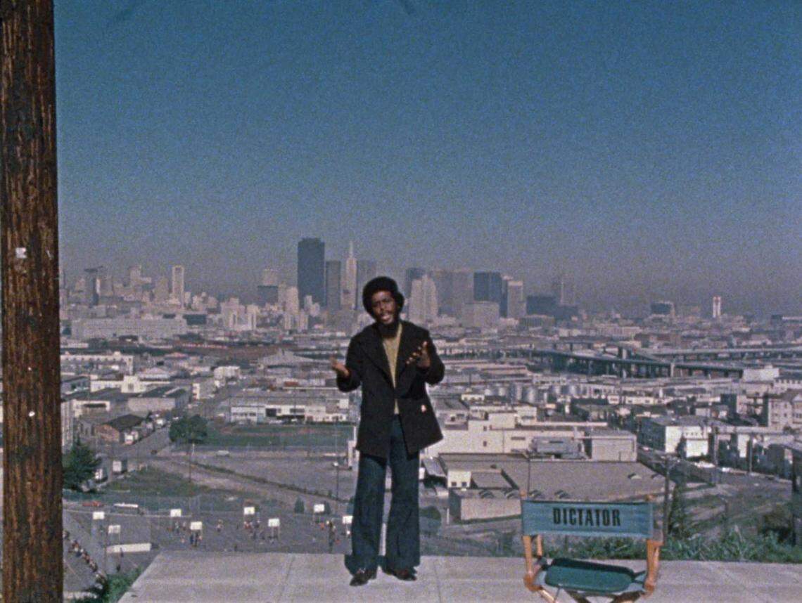 An image from “Pitchfork and the Devil,” a 1979 short film by Mike Henderson, will be on display at the Jan Shrem and Maria Manetti Shrem Museum of Art at UC Davis as part of an exhibit of Henderson’s work through June 25.