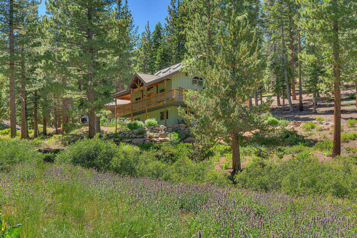 The 2,000-square-foot cabin sits on 40 acres near Truckee.