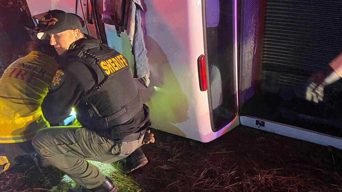 Deputies arrested man who reportedly tried to set fire to an elderly womanâs home in El Dorado County, before he drove away and crashed his pickup at the end of a vehicle chase on March 4, 2021.