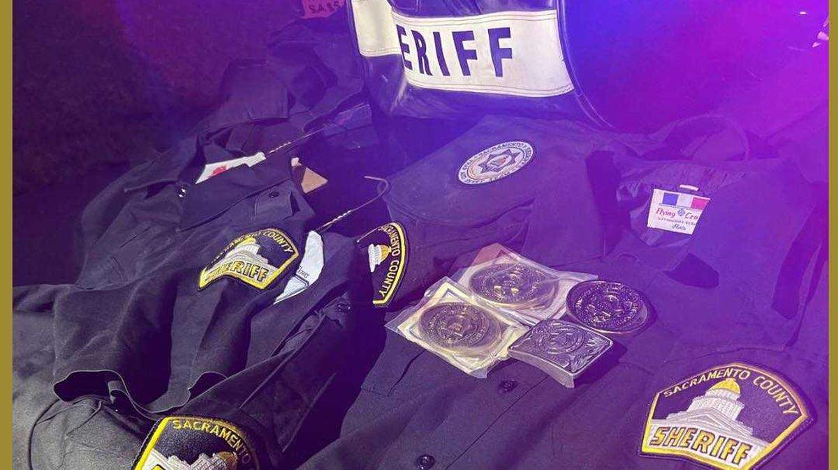 The Sacramento County Sheriff’s Office said they found uniforms stitched with insignias depicting the Sheriff’s Office in a car driven by a 36-year-old man on Saturday. Sheriff’s deputies fear the suspect may have posed as a sheriff’s deputy and are asking for the public’s help.