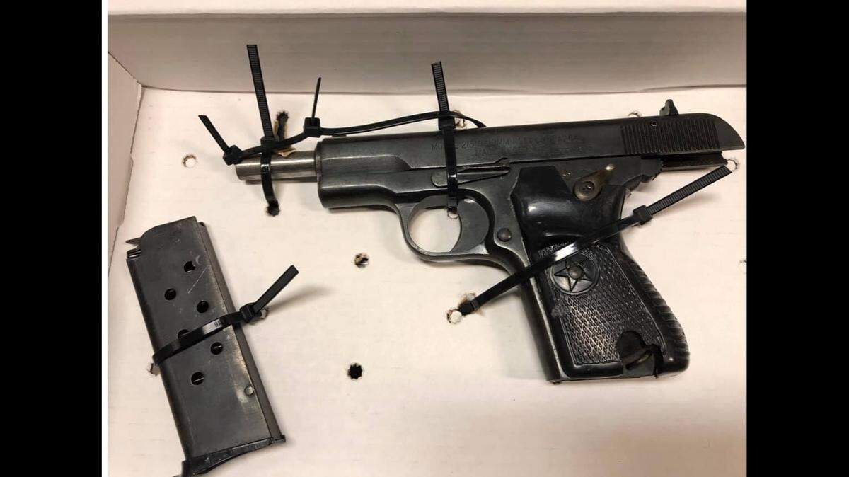 Officers in Davis arrested four juveniles from Vallejo after a search of their car found stolen property and a loaded handgun seen here. They have been charged with burglary, criminal conspiracy, gun charges, and possession of stolen property.
