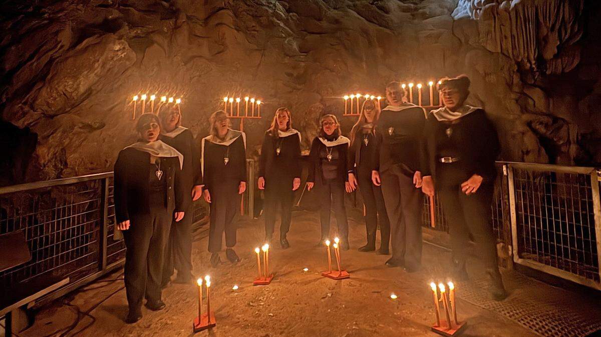 Vox Musica performs its annual Christmas cave concert with the music of Hildegard von Bingen at the “Light & Love” concert on Dec. 14 at the Moaning Caverns in Calaveras County.
