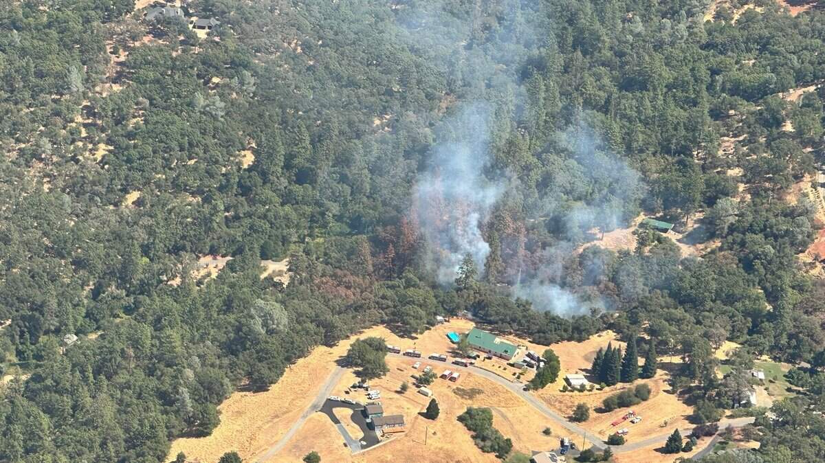 Cal Fire and Placer County Fire Department firefighters are at the scene of a 2 to 3 acre vegetation fire off of Meyer Lane in Placer County on Sunday. According to Cal Fire, some structures are threatened.
