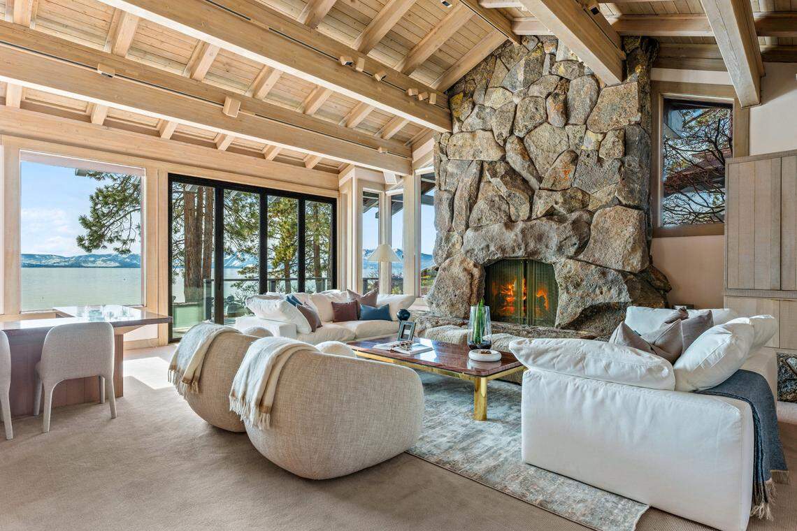 The Lake Tahoe home spans more than 8,000 square feet of living space.