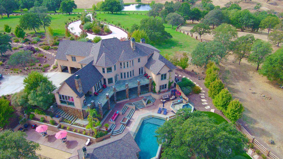 The 8,400-square-foot home in Lincoln, California, sits on 131 acres with horse facilities. It’s for sale for $5 million.