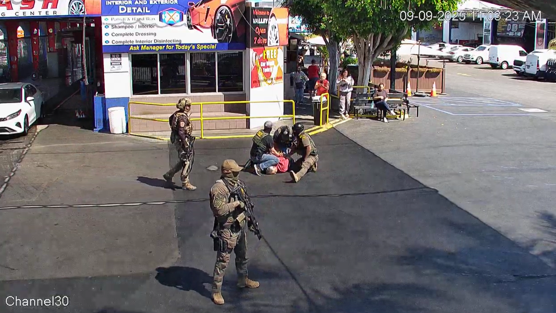 The owner of a car wash in Los Angeles, California, was assaulted by federal agents during a raid at his business, according to a civil rights claim filed against the government.