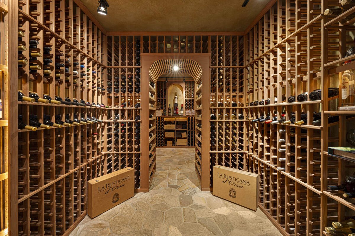 A stone-built wine house accommodates nearly 4,000 more bottles, with redwood shelving, mood lighting and a private tasting patio overlooking the spring-fed pond.