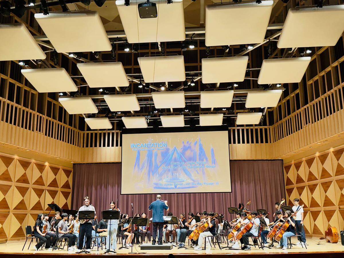 The Clovis North Chamber Orchestra preforms during a concert on Sept. 29th concert at the Paul Shagoian Concert Hall .