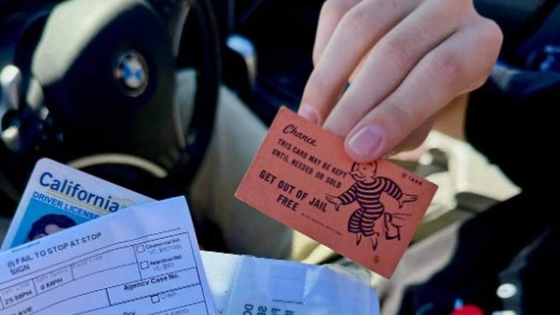 A driver pulled over by Fullerton, California, police tried using a “Get Out of Jail Free” card, authorities said.