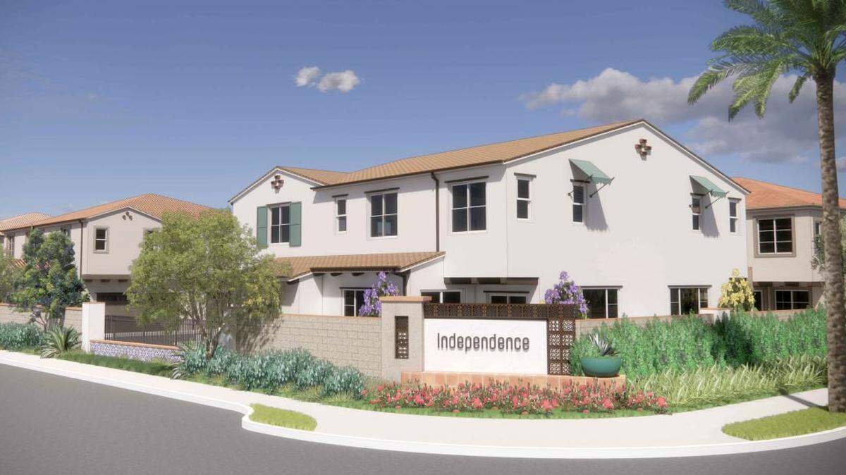 A rendering shows Independence in Natomas, containing 170 units in 85 duplexes, planned to be built at the corner of North Park and Kankakee drives in North Natomas. Sacramento City Council approved the project application during a meeting Tuesday.