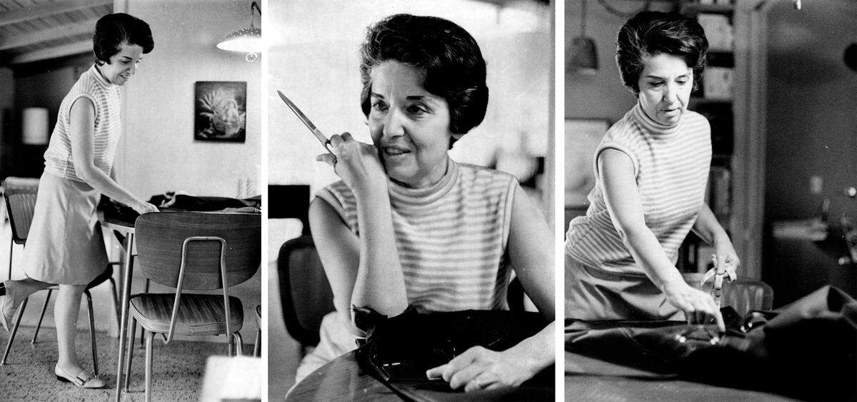 Anne Rudin sews at home on Oct. 20, 1971, as a Bee reporter and photographer shadowed her for a day before the election. A registered nurse who hadn’t practiced for six years at the time of the race, Rudin refused to be listed on the ballot as a housewife. She ran without a ballot designation.
