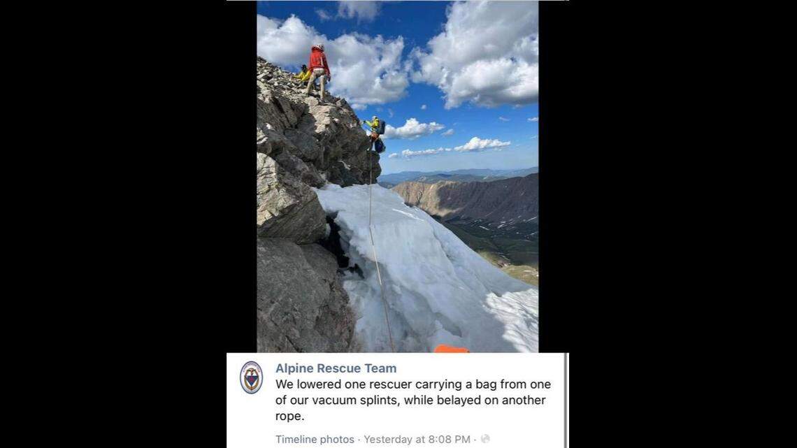 A rescue team saved Zola the dog after she fell from Torreys Peak in Colorado in an 8-hour mission, rescuers say.