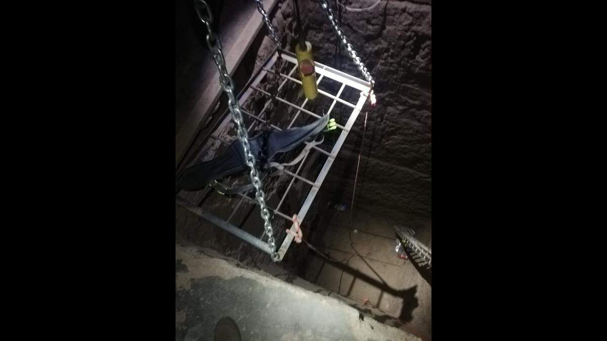 A 183-foot drug tunnel with power, ventilation and a rail cart was found near Mexicali on the U.S.-Mexico border, U.S. Immigration and Customs Enforcement says.