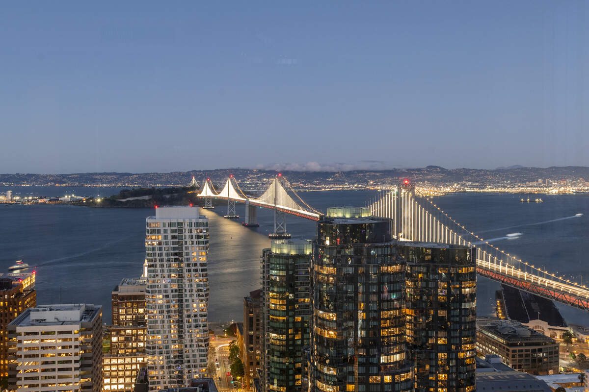 The Avery’s largest three-bedroom residence is designed for views of the water and the bridge.