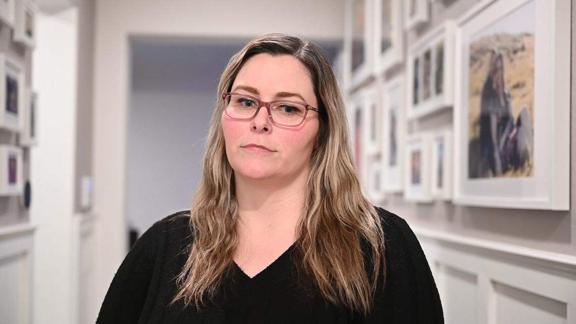Meagen Reveles Kuntz stands at her home in Woodland on Tuesday She has since been battling Woodland Joint Unified School District to provide the special ed services outlined in her daughter’s individualized educational plan after her academic progress began to regress.